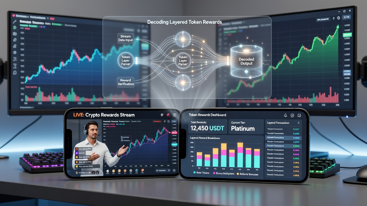 Close-up of crypto token layers progressing on a live dealer mobile app interface