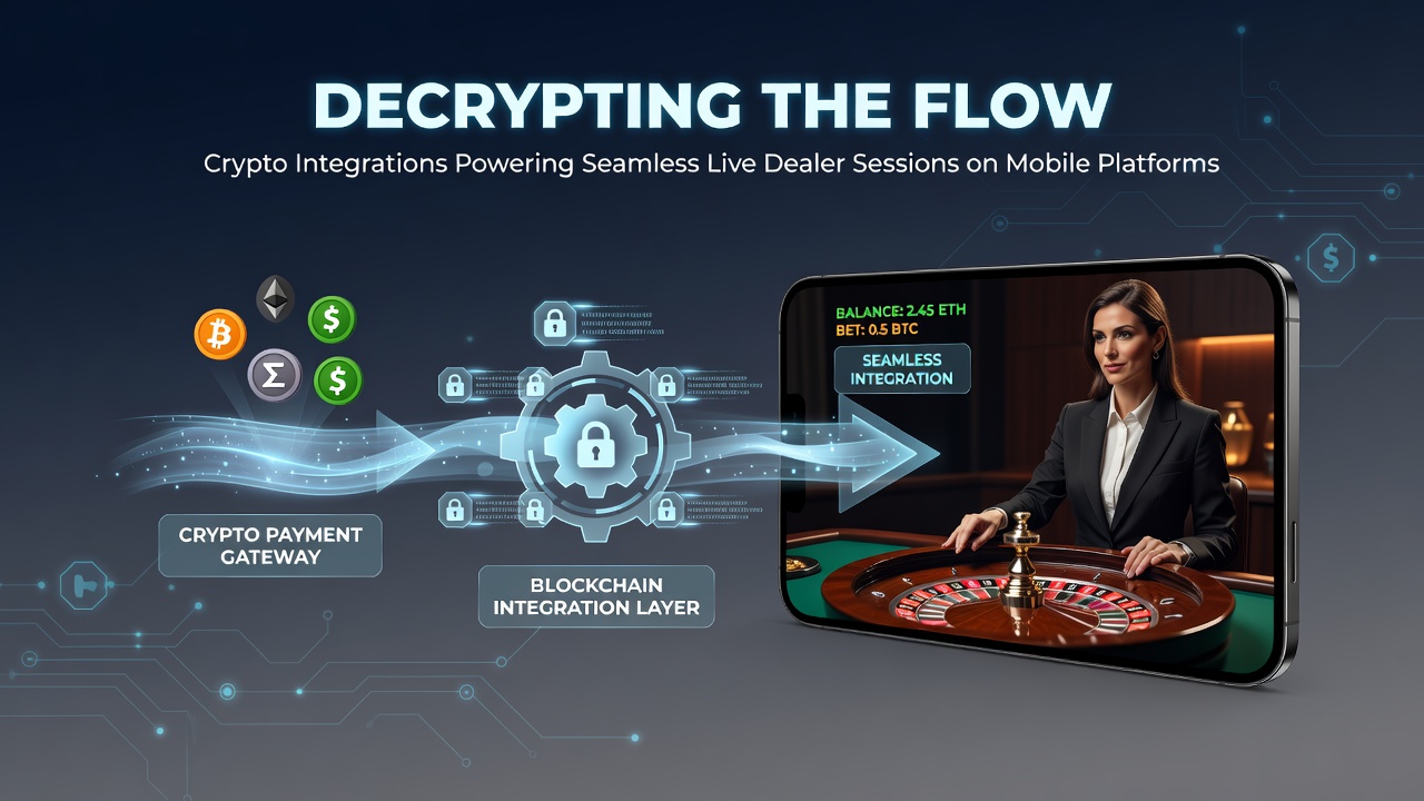 Cryptocurrency wallet dashboard integrated with live dealer mobile application showing real-time balance updates