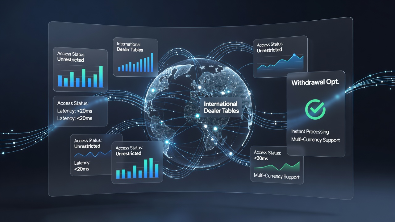 Dashboard view of withdrawal processing options in a casino app ecosystem